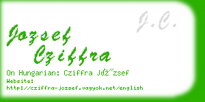 jozsef cziffra business card